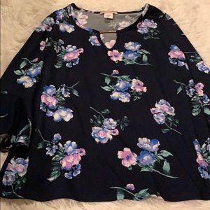 Black Floral Top
